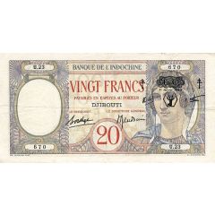 20 Francs F.C. overprint