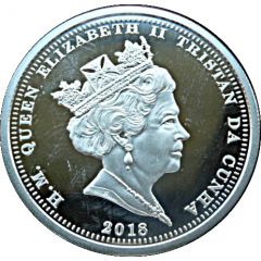 5 Pounds - Elizabeth II 65th Anniversary of Coronation-Crown, Orb and Crossed Sceptres