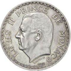 5 Francs - Louis II Silver Piedfort Essai