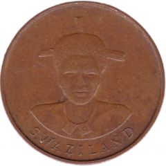 1 Cent - Mswati III 1st portrait