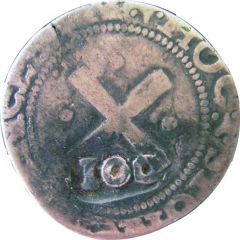 100 Réis - João IV Countermark '100' over LXXX Réis