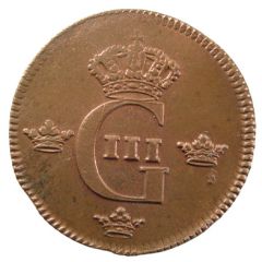 1 Öre Silvermynt - Gustav III