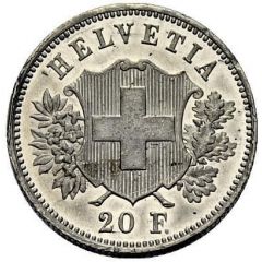 20 Francs Durussel pattern, zinc