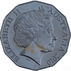 50 Cents - Elizabeth II 4th Portrait - Australia Day