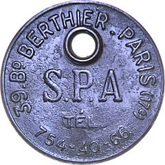 Token - S.P.A. 39 Bo Berthier Paris 17e