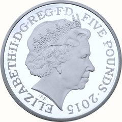 5 Pounds - Elizabeth II Winston Churchill, Platinum Piedfort