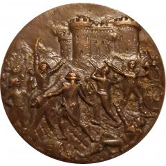 Médaille anonyme uniface prise de la Bastille