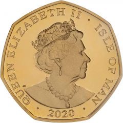 50 Pence - Elizabeth II VE Day - Celebrations on the Isle of Man, Gold Proof