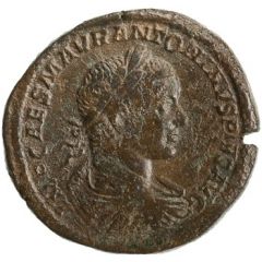 Sestertius - Elagabalus PONTIF MAX TR P S C, Roma and Victory