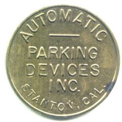Parking Token - Automatic Parking Devices Inc. Stanton, California