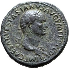 Sestertius - Vespasian HONOS ET VIRTVS S C, Honos and Virtus