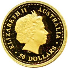 50 Dollars - Elizabeth II 4th Portrait - Kangaroo - Gold Bullion Coin