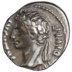 Denarius - Augustus IMP XII SICIL, Diana