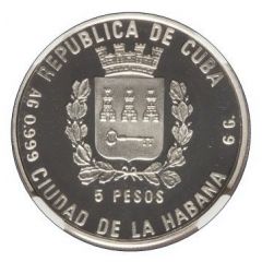 5 Pesos Apatosaurus - Piedfort