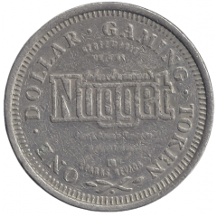 1 Dollar John Ascuaga's Nugget - with dot Sparks, Nevada