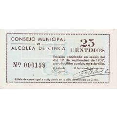 25 Céntimos Alcolea de Cinca