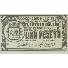 1 Peseta Fuente la Higuera