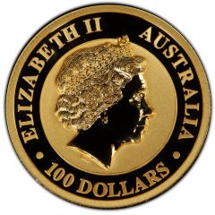 100 Dollars - Elizabeth II 4th Portrait - Wedge-tailed Eagle - Gold Proof