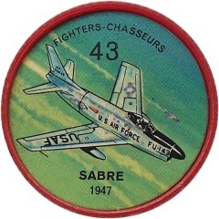 Token - Jell-O Aircraft #43, Sabre