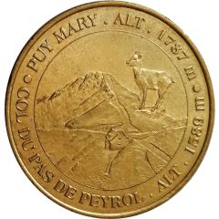 Monnaie de Paris Tourist Token - Puy Mary Col du Pas de Peyrol - Le Chamois