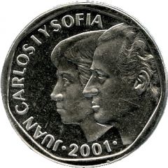 500 Pesetas - Juan Carlos I silver