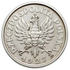 2 Zlotys Woman and Ears, Trial Strike Ag Proof