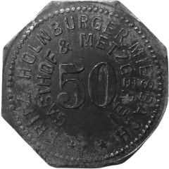 50 Pfennigs - Miesbach Fritz Holnburger, Gasthof & Metzgerei