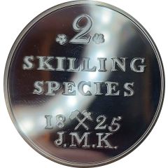 Replica - 2 Skilling 1825 Restaurationen