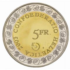5 Francs Chalandamarz, trial, nordic gold