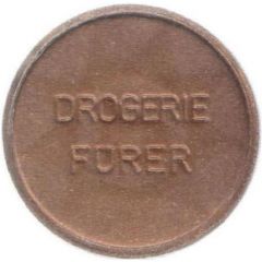 Drogerie Fürer plastic, `d` in a star