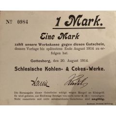 1 Mark Schlesische Kohlen- & Cokes-Werke