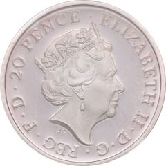 20 Pence - Elizabeth II 5th portrait, 1/10 oz Fine Silver