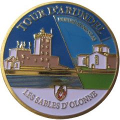 Jeton touristique - La Monnaie du Patrimoine - Les Sables d`Olonne - Tour d`Arundel et Prieuré St Nicolas - Vendée