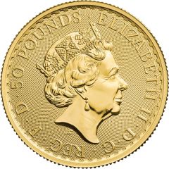 50 Pounds - Elizabeth II 5th portrait, 1/2 oz Fine Gold