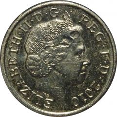 1 Pound - Elizabeth II 4th portrait, London
