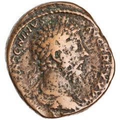 Sestertius - Marcus Aurelius IMP VI COS III S C RELIG AVG, Mercury