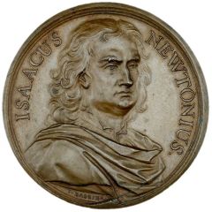 Medal Isaac Newton, bronze, 41mm
