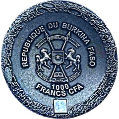 1000 Francs CFA NANO Mercury Meteorite NWA 7325/8409