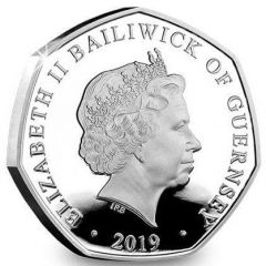 50 Pence - Elizabeth II 50th Anniversary of Concorde - Flight, Silver Proof