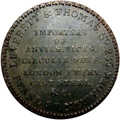 Hard Times Token - Leverett and Thomas New York, NY