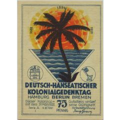 75 Pfennig Deutsch-Hanseatischer Kolonialgedenktag - A1: Deutsch-Südwestafrika