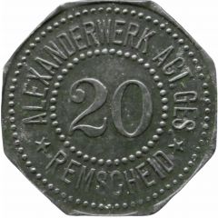 20 Pfennig - Remscheid Alexanderwerk Act. Ges.
