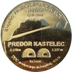 Medal - Predor Kastelec DARS, Ljubljana