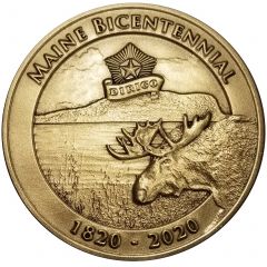 Medal - State of Maine Bicentennial brass