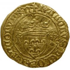 1/2 Gold Ecu with sun of Brittany - Charles VIII
