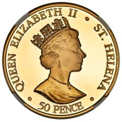 50 Pence - Elizabeth II Coronation implements