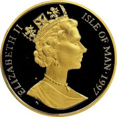 1/2 Crown - Elizabeth II Leiv Eriksson; Gold Proof