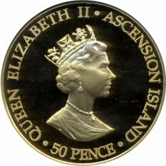 50 Pence - Elizabeth II Queen Mother, gold issue