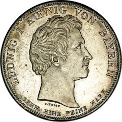 1 Conventionsthaler - Louis I Geschichtstaler, Treaty Signing