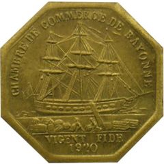50 Centimes - Chambre de Commerce - Bayonne [64] Brass